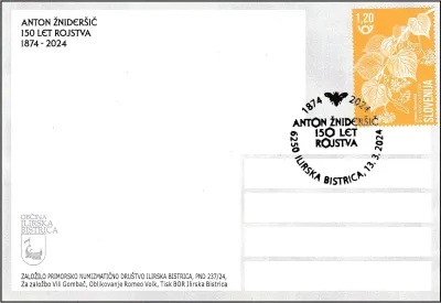 150 LET ROJSTVA ANTON ŽNIDERŠIČ 1874 - 2024